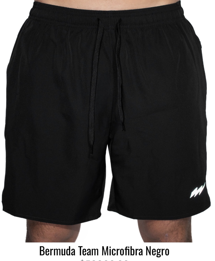 Bermudas Team Microfibra Gris/Negro ADULTOS Flash